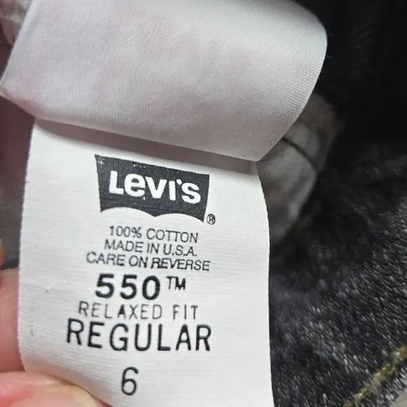 Levi's 550 black jeans 6 - Picture 7 of 8